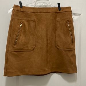 Suede skirt